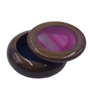 Pink Agate Wooden Box