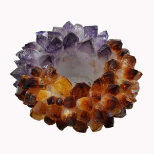 Amethyst Citrine Points Candle Holder
