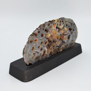 Agate Geode on Wooden Stand