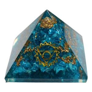 Orgonite Pyramid Throat Chakra Blue