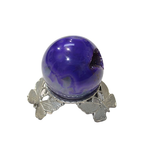 Agate Geode Sphere Purple