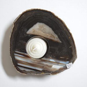 Natural Agate candle Holder