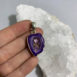 Purple Agate Geode Pendant