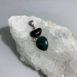 Chrysocolla Pendant with Pearl and Onyx