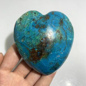 Chrysocolla Geode Heart