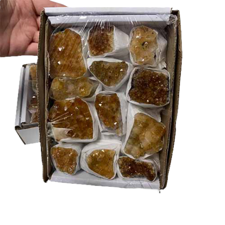 Citrine Clusters Boxed