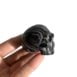 Black Agate Striped Skull 111
