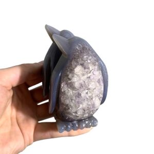 Agate Geode Penguin Pair